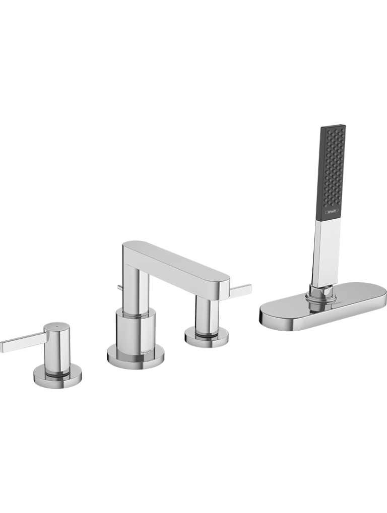 Finoris 4-Delikli küvet kenarı banyo bataryası sBox ile