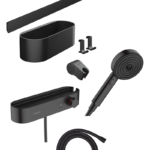 WallStoris Set El duşu 105 3jet EcoSmart Activation, termostat, 70 cm duş barı ve depolama seti