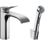 Vivenis Tek kollu lavabo bataryası bidette el duşu ve 160 cm hortum ile