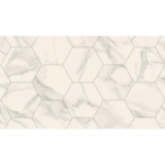 Marble Bianco Hexagon GREY ICONIK 240 Vinil Rulolar