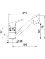 Tap Novara Plus spray top HP CHR - Görsel 2