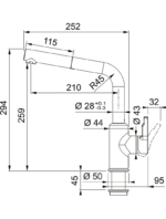 Tap Urban nozzle L-spout side HP ST - Görsel 2