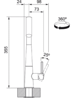 Tap Icon Pull Out Shower Side HP CHR - Görsel 2
