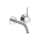 META META SLIM Wall-mounted single-lever basin mixer without pop-up waste - Chrome