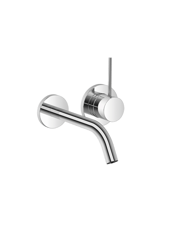 META META SLIM Wall-mounted single-lever basin mixer without pop-up waste - Chrome