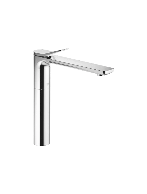 LISSÉ Single-lever basin mixer with raised base without pop-up waste - Chrome
