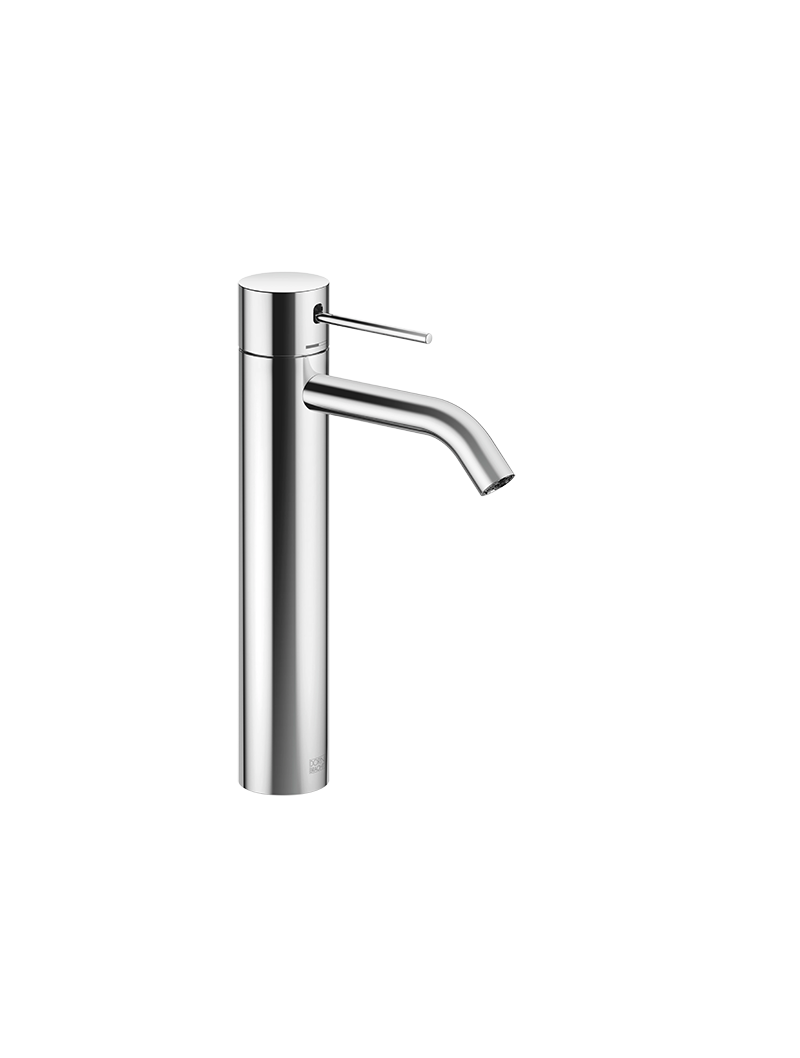 BZ8e0imw META META SLIM Single-lever basin mixer with raised base without pop-up waste - Chrome - Görsel 1