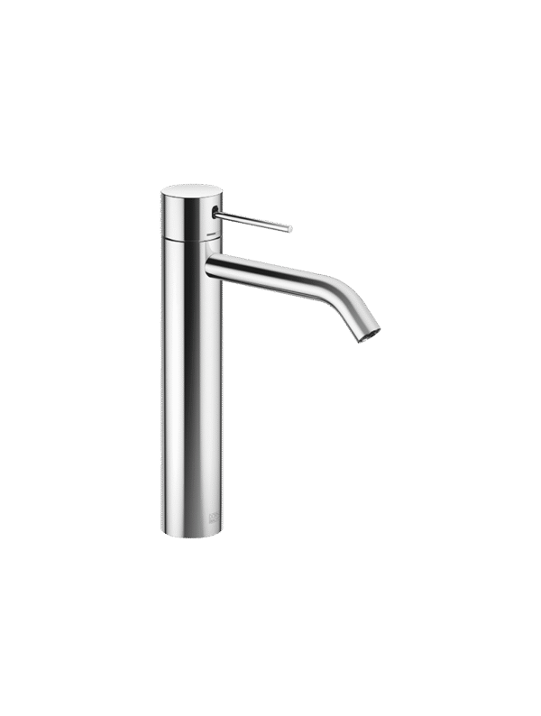 META META SLIM Single-lever basin mixer with raised base without pop-up waste - Chrome