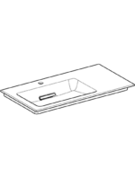 Geberit ONE CleanDrain mobilya tipi lavabo, sağ etajer - Görsel 2