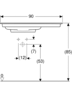 Geberit ONE CleanDrain mobilya tipi lavabo, sağ etajer - Görsel 11