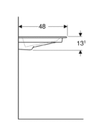 Geberit ONE CleanDrain mobilya tipi lavabo, sağ etajer - Görsel 5