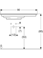 Geberit ONE CleanDrain mobilya tipi lavabo, sağ etajer - Görsel 12