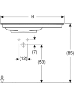 Geberit ONE CleanDrain mobilya tipi lavabo, sağ etajer - Görsel 4