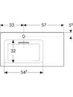 Geberit ONE CleanDrain mobilya tipi lavabo, sağ etajer - Görsel 9
