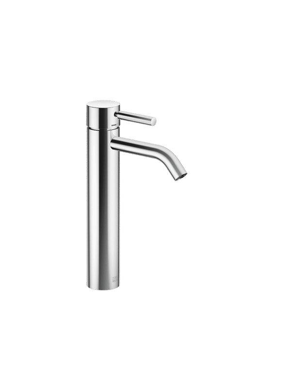 META Single-lever basin mixer with raised base without pop-up waste - Chrome