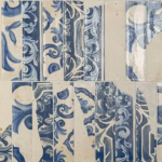 MINIATURE FREGIO BLU MAIOLICA 6x24