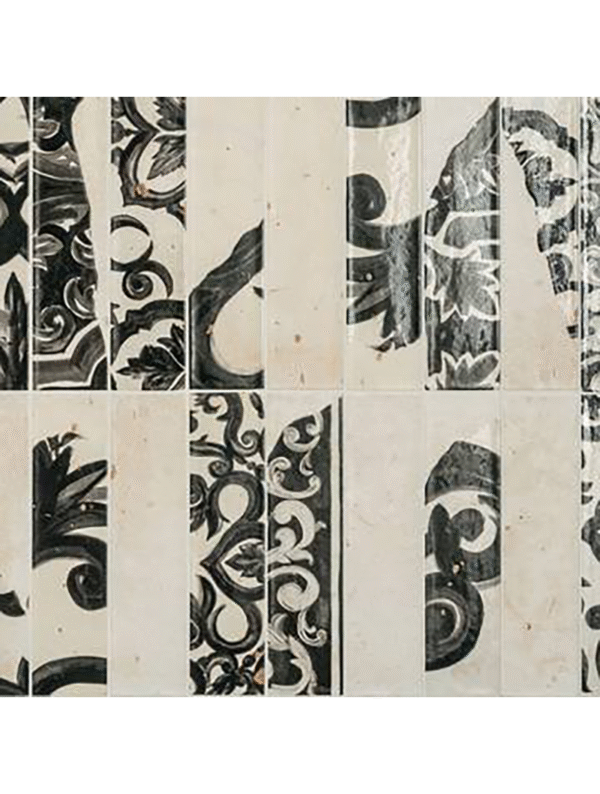 MINIATURE FREGIO NERO MAIOLICA 6x24