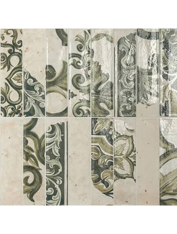 MINIATURE FREGIO VERDE MAIOLICA 6x24