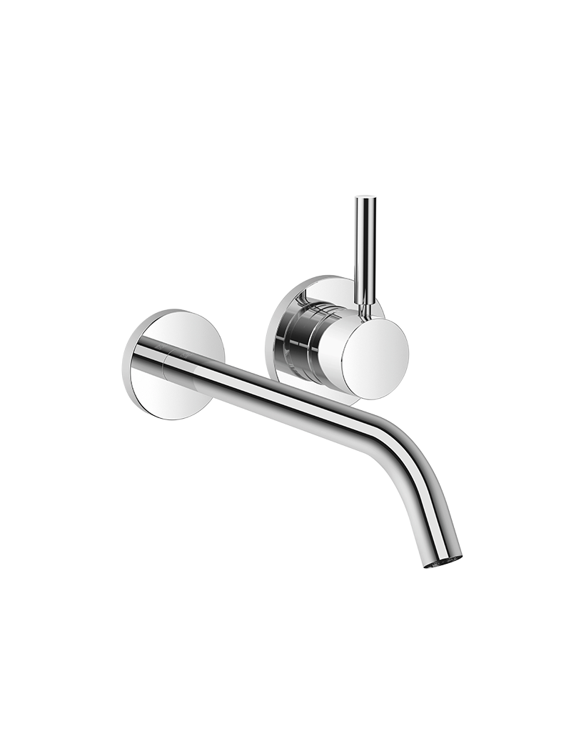JgNZpJrR META Wall-mounted single-lever basin mixer without pop-up waste - Chrome - Görsel 1