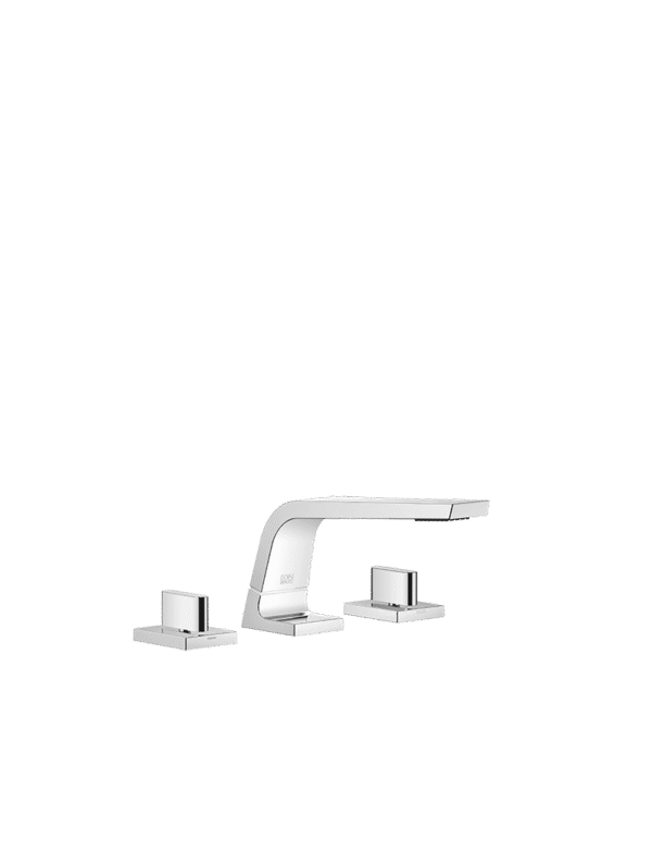 CL.1 Three-hole basin mixer without pop-up waste - Chrome