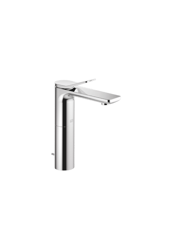 LISSÉ Single-lever basin mixer with raised base with pop-up waste - Chrome