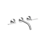 VAIA Wall-mounted basin mixer without pop-up waste - Chrome