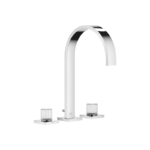 MEM Three-hole basin mixer with pop-up waste Glass Design CLIVIA small - Chrome