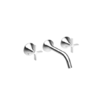 VAIA Wall-mounted basin mixer without pop-up waste - Chrome
