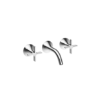 VAIA Wall-mounted basin mixer without pop-up waste - Chrome