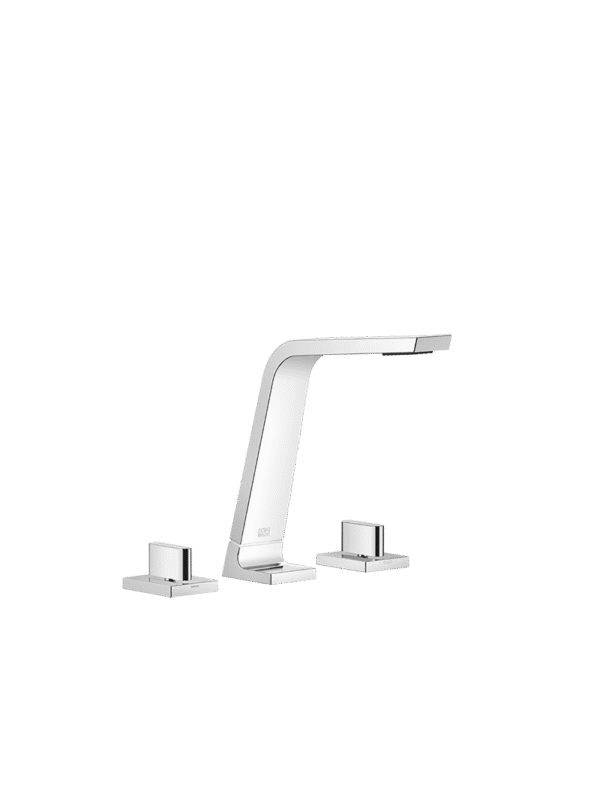 CL.1 Three-hole basin mixer without pop-up waste - Chrome