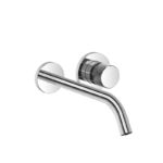 META META PURE Wall-mounted single-lever basin mixer without pop-up waste - Chrome