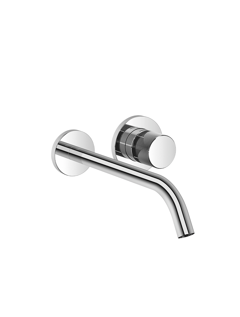 rOyJtx1T META META PURE Wall-mounted single-lever basin mixer without pop-up waste - Chrome - Görsel 1