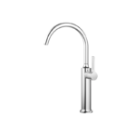 VAIA Single-lever basin mixer with raised base without pop-up waste - Chrome