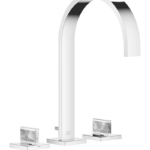 MEM Three-hole basin mixer with pop-up waste Nature Squared Pearl Shell Callisto Black - Chrome