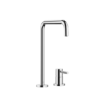 META SQUARE Two-hole mixer with individual rosettes - Chrome