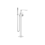 CL.1 Single-lever bath mixer with stand pipe for free-standing assembly with hand shower set - Chrome
