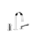 MEM Three-hole single-lever bath mixer for bath rim or tile edge installation - Chrome