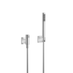 Hand shower set with individual rosettes with volume control FlowReduce - Chrome
