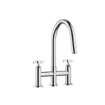 VAIA Three-hole bridge mixer Pull-down with spray function - Chrome