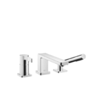 LULU Three-hole single-lever bath mixer for bath rim or tile edge installation - Chrome
