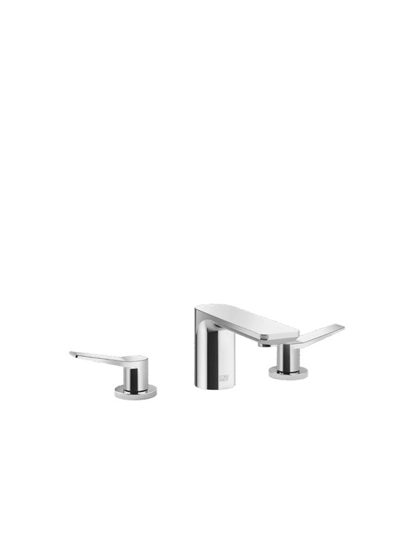 LISSÉ Three-hole basin mixer with pop-up waste - Chrome