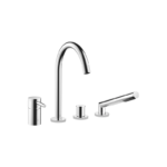 META Bath shower set for bath rim or tile edge installation - Chrome