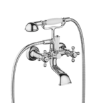 MADISON Bath mixer for wall mounting with hand shower set - Chrome
