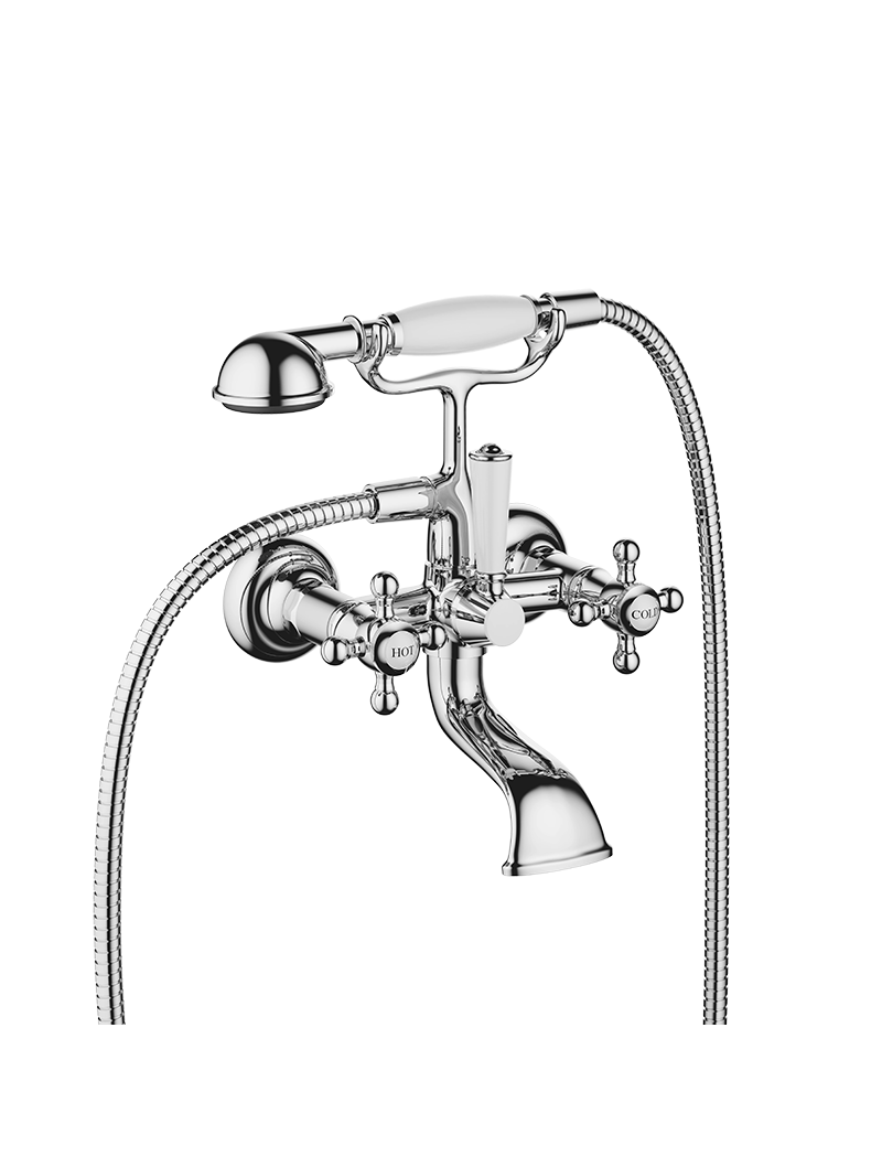 ICDj5iHy.png MADISON Bath mixer for wall mounting with hand shower set - Chrome - Görsel 1