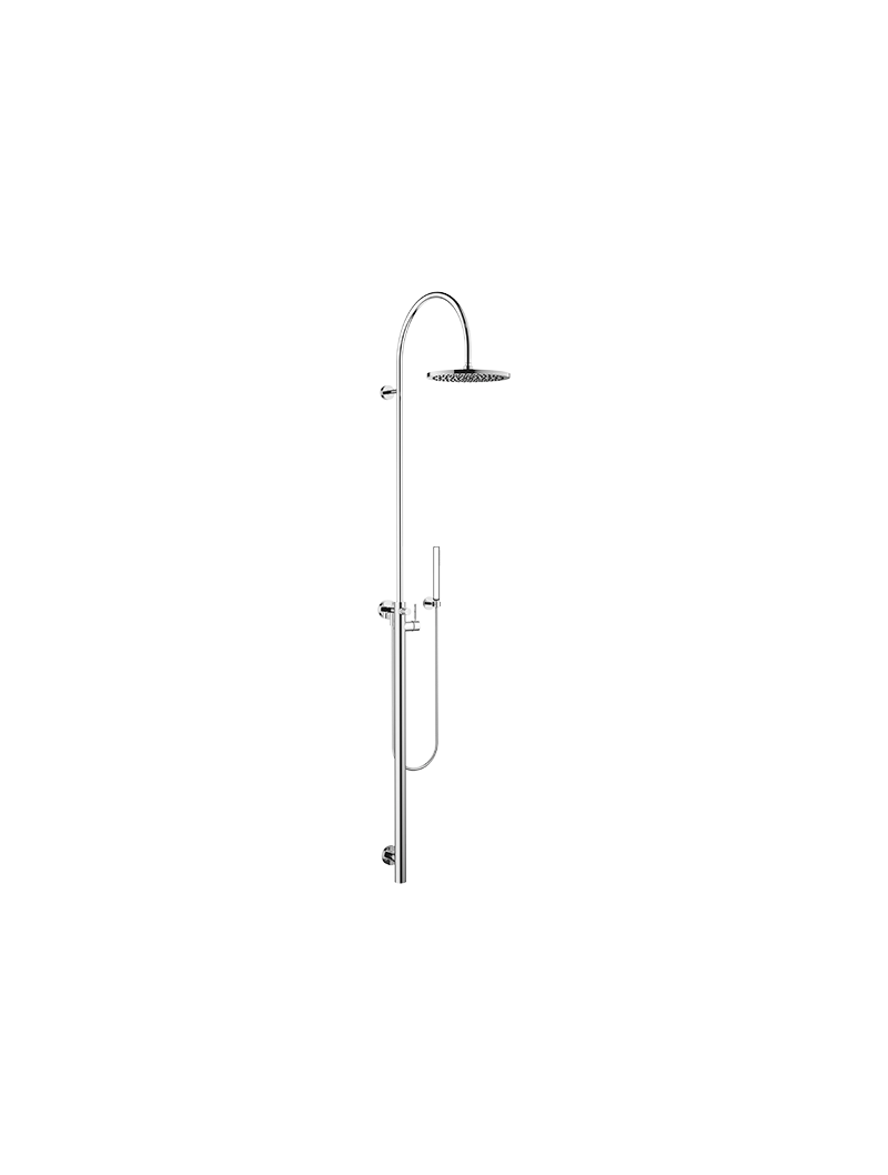 MIbdnnXN.png Shower system with single-lever shower mixer without hand shower FlowReduce - Chrome - Görsel 1
