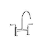 VAIA Two-hole bridge mixer for rinsing/Profi spray - Chrome