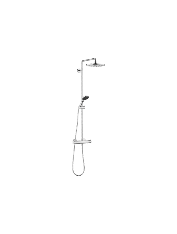 Showerpipe with shower thermostat - Chrome