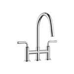 VAIA Three-hole bridge mixer Pull-down with spray function - Chrome