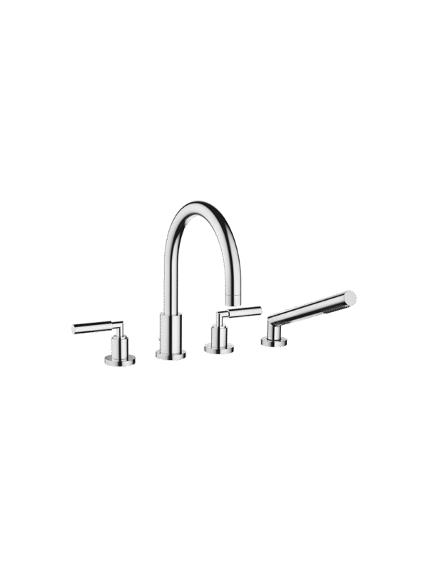 TARA Bath shower set for bath rim or tile edge installation - Chrome