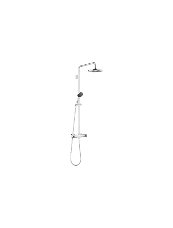 Showerpipe with shower thermostat - Chrome